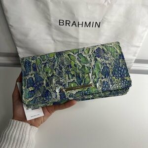 NWT Brahmin AnnMarie Green Viper Melbourne Genuine Leather